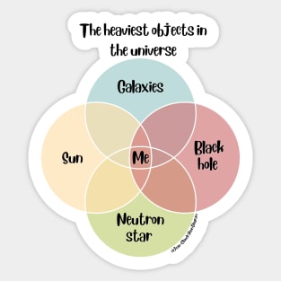 Venn Diagram The heaviest objects in the universe me Sticker